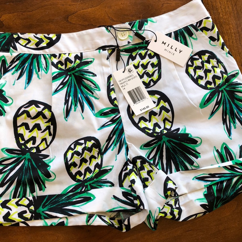 NWT MILLY MINIS ADORABLE PINEAPPLE SHORTS. 14